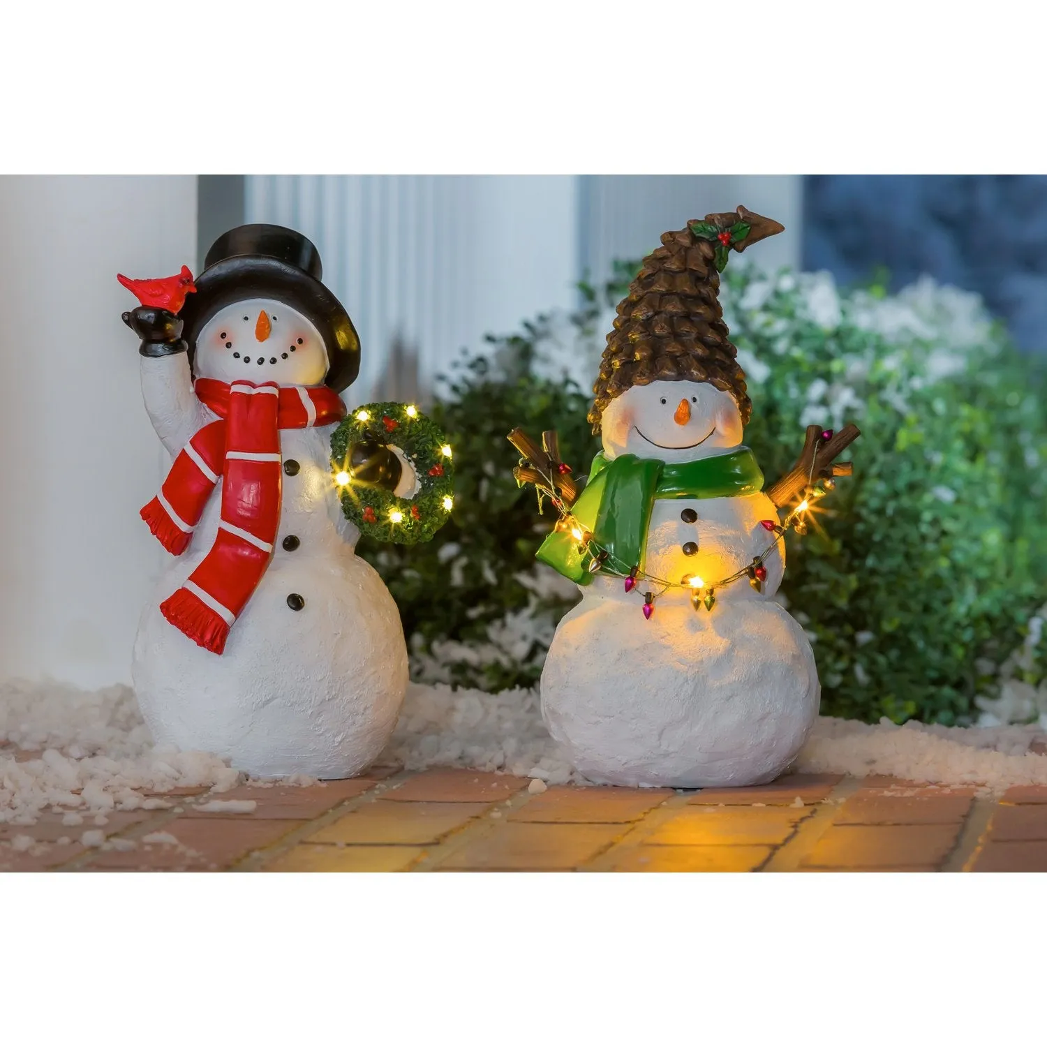 10"H LED Battery Operated Holiday Snowman, 2 ASST.,2la1741