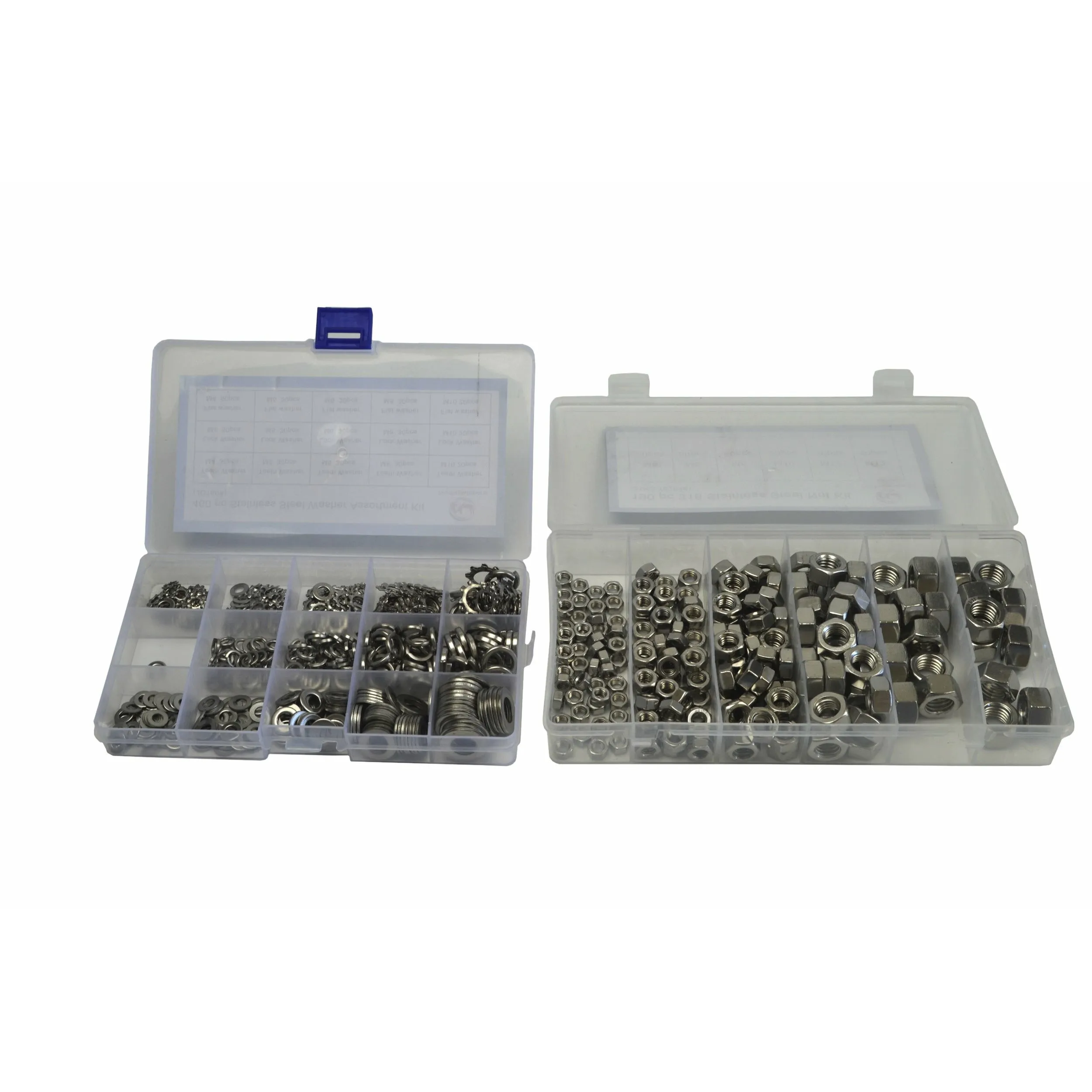 190pc 316 Stainless Steel Metric UNC Hex Nut and 460pc Stainless Steel Washer