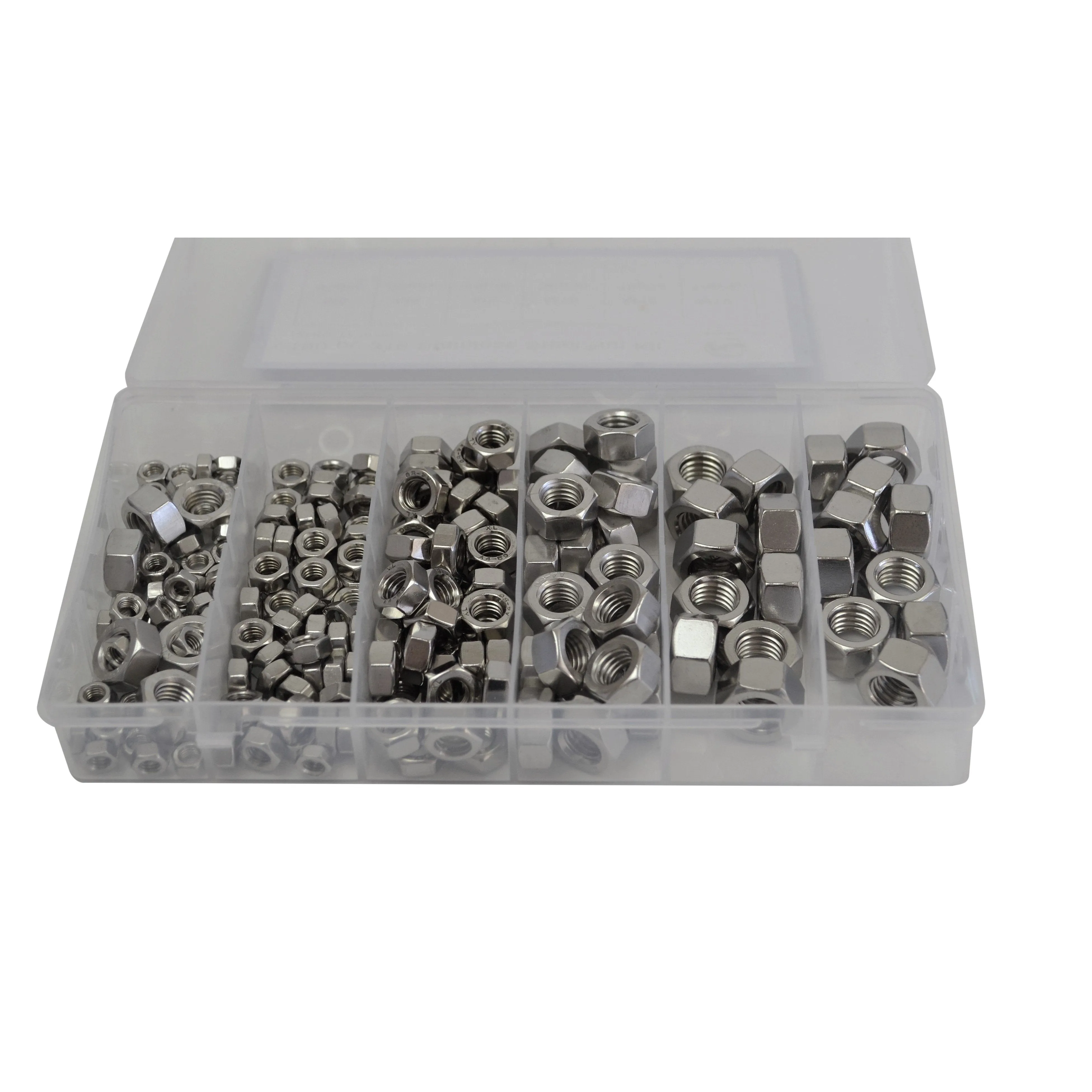 190pc 316 Stainless Steel Metric UNC Hex Nut and 460pc Stainless Steel Washer