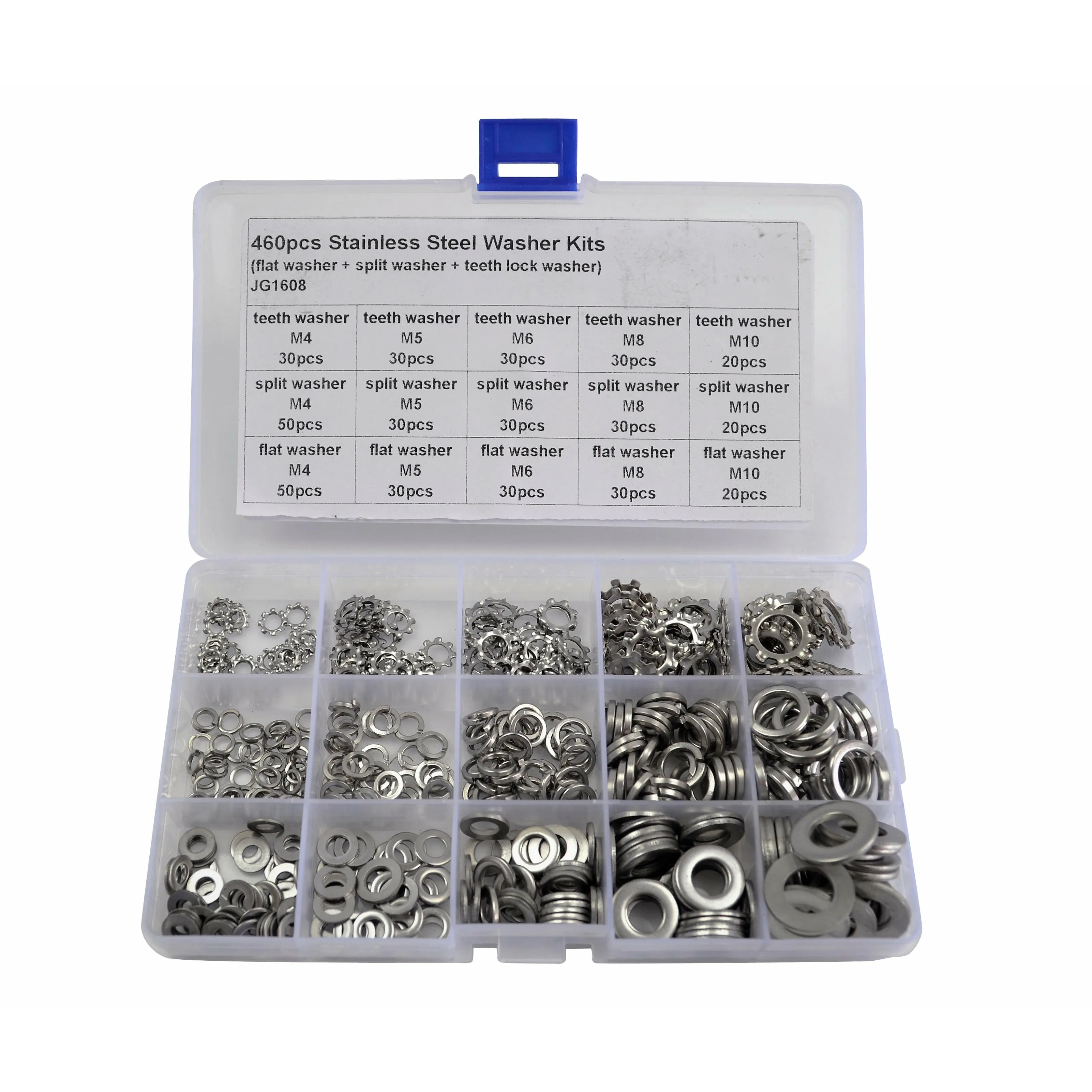 190pc 316 Stainless Steel Metric UNC Hex Nut and 460pc Stainless Steel Washer