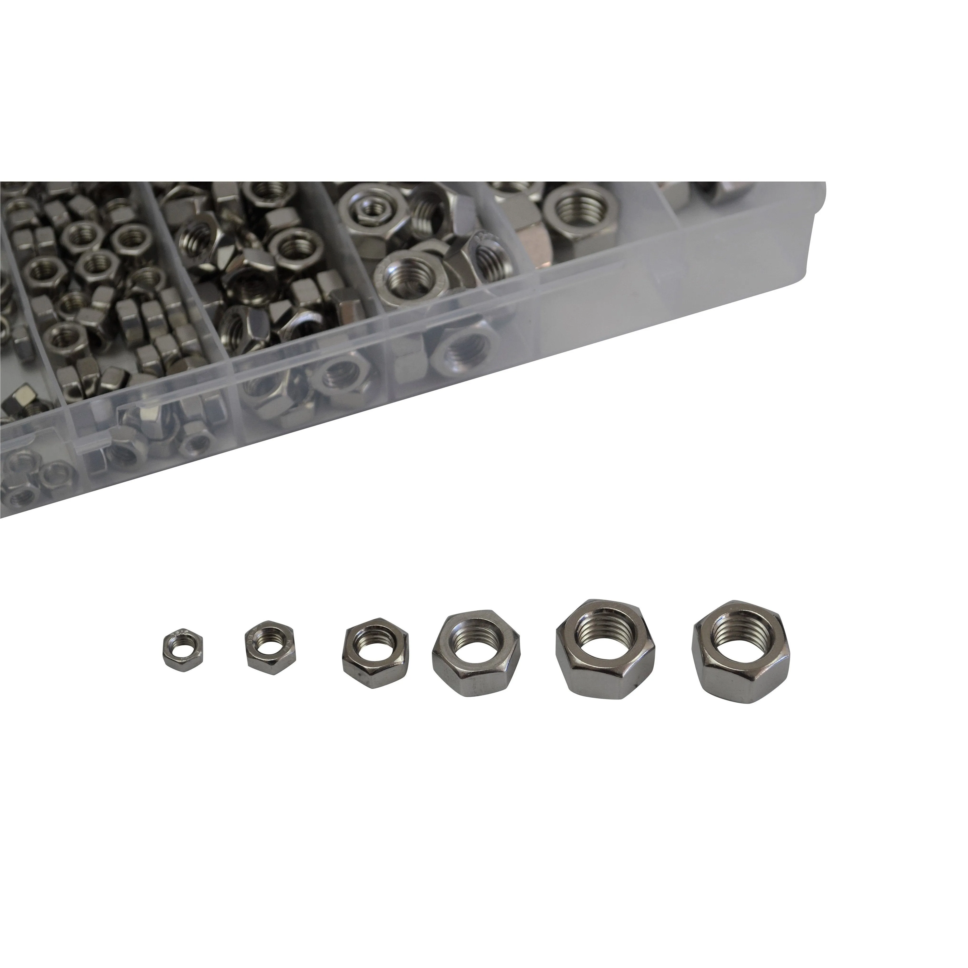 190pc 316 Stainless Steel Metric UNC Hex Nut and 460pc Stainless Steel Washer