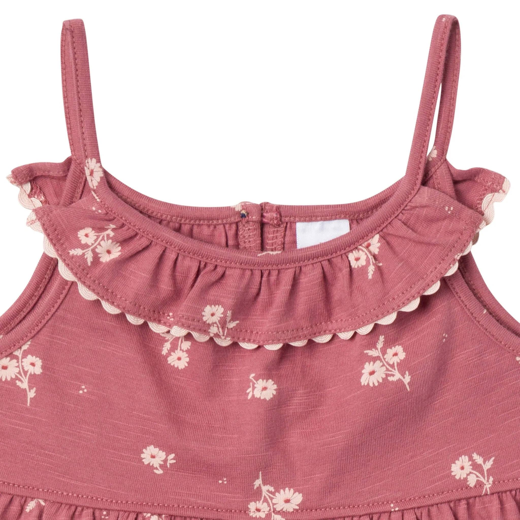 2-Piece Infant & Toddler Girls Rose Bouquet Ruffle Top and Shorts Set