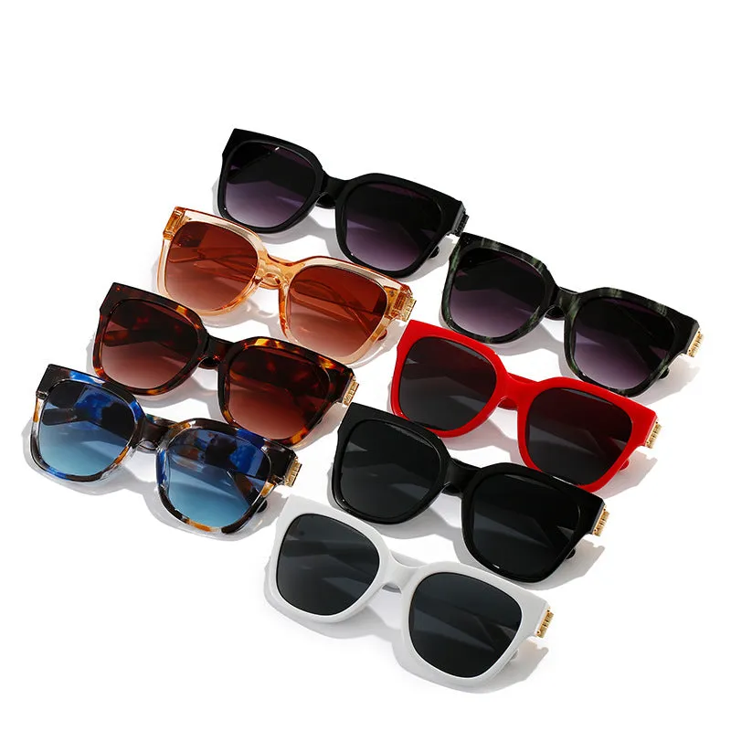 2022 new large frame sunglasses for INS style women, fashionable European and American cross-border sunglasses, outdoor square frame punk sunglasses