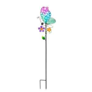 36"H Secret Solar Garden Stakes, Butterfly,2sp6101b