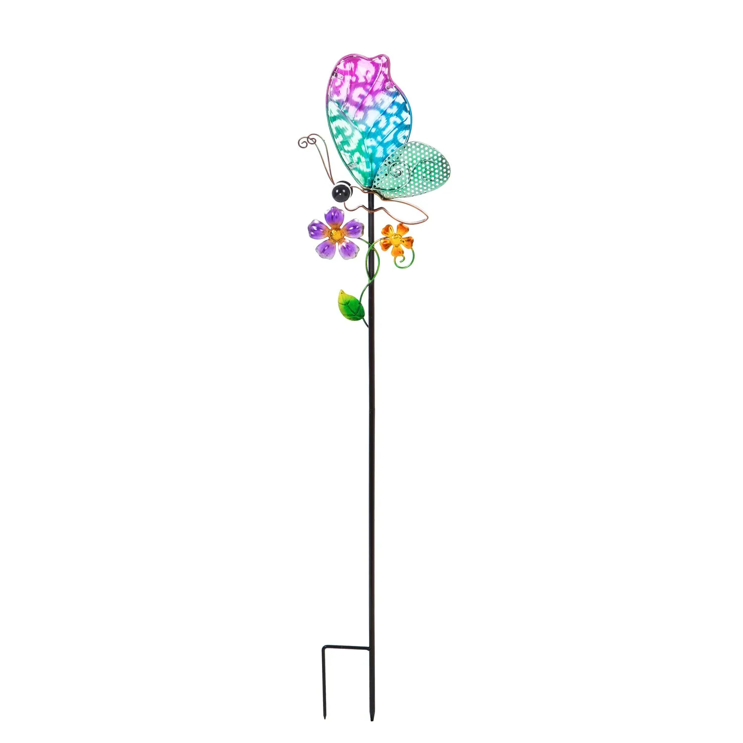 36"H Secret Solar Garden Stakes, Butterfly,2sp6101b