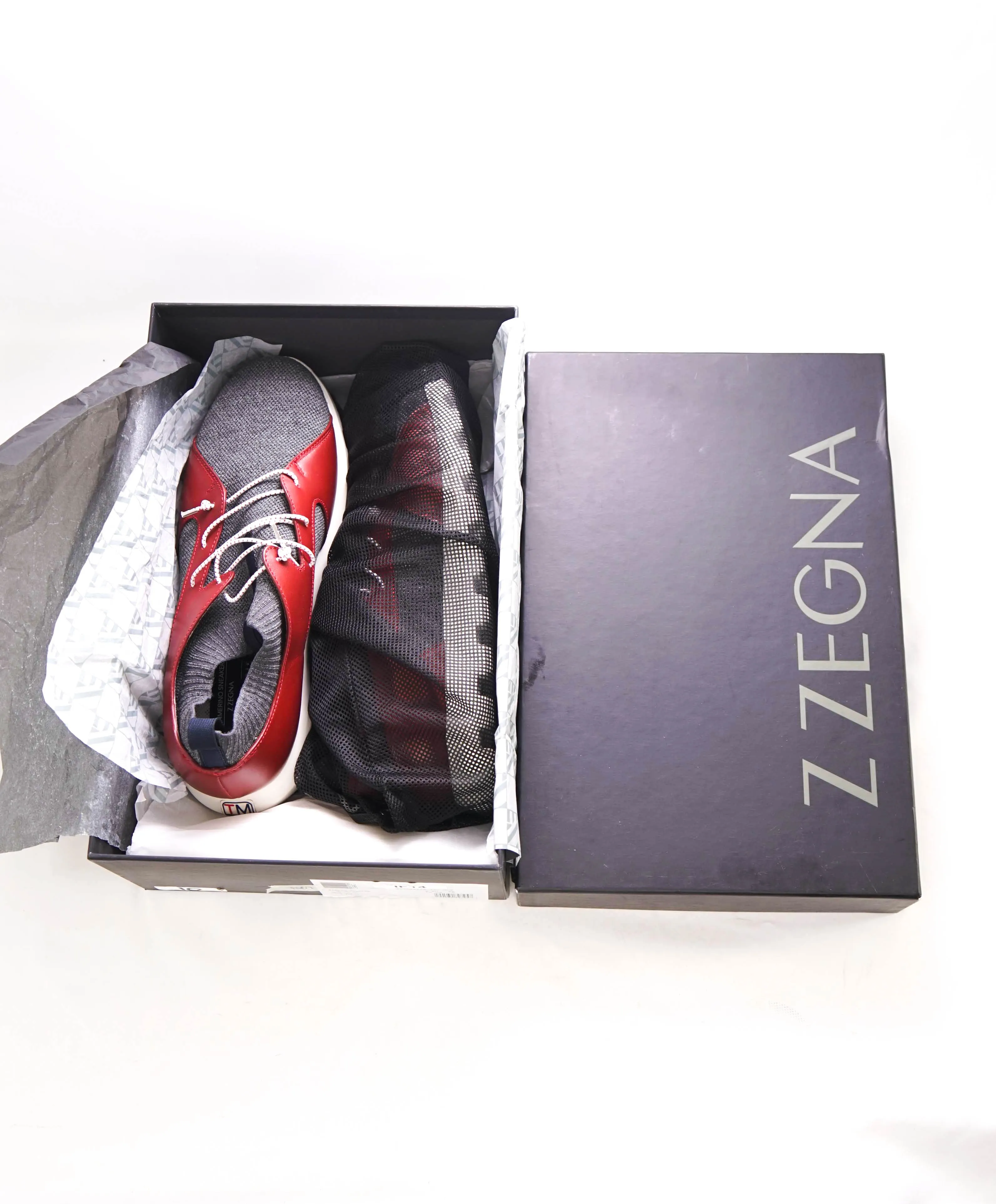 $790 Z ZEGNA - TECNMERINO SOCK LACE UP / Slip On Sneakers - 10 US (43 EU)