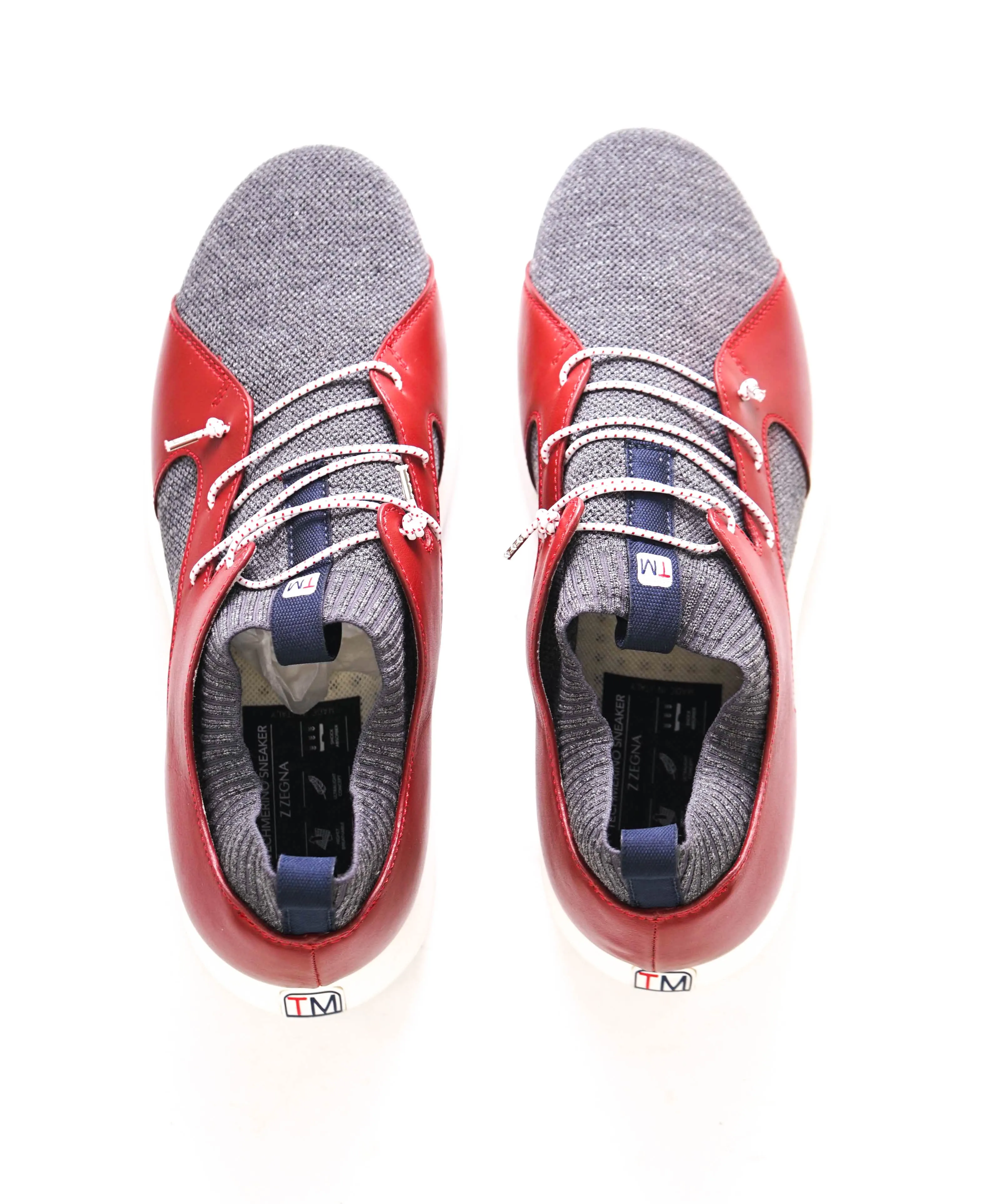 $790 Z ZEGNA - TECNMERINO SOCK LACE UP / Slip On Sneakers - 10 US (43 EU)
