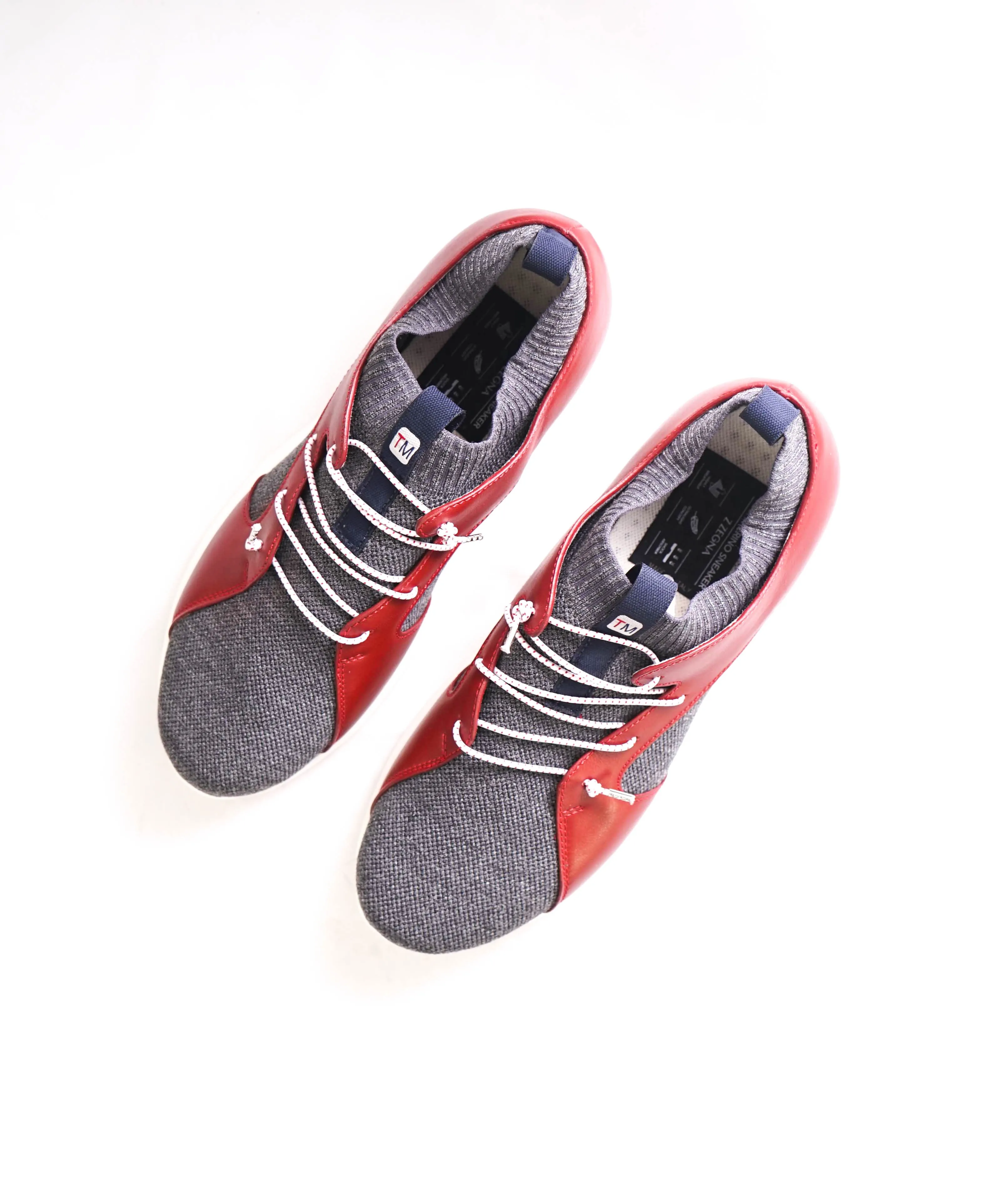 $790 Z ZEGNA - TECNMERINO SOCK LACE UP / Slip On Sneakers - 10 US (43 EU)
