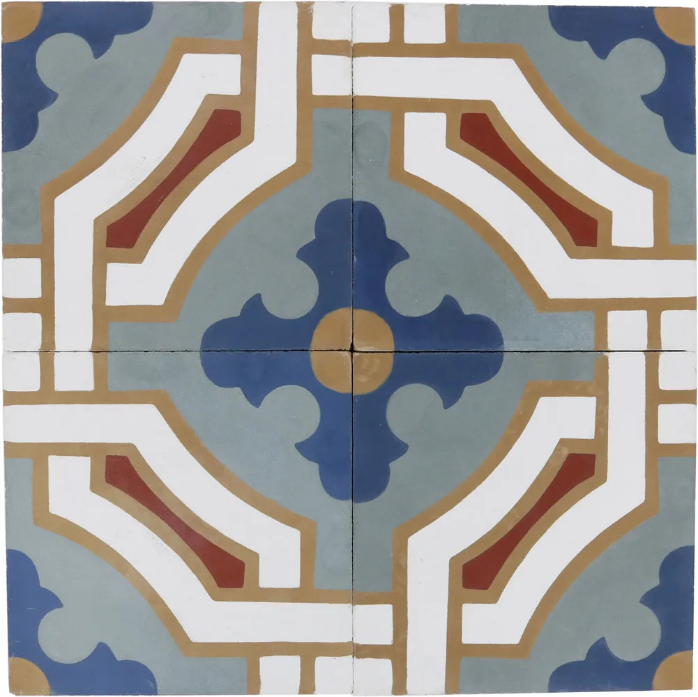 8x8 Palau - Barcelona Cement Decorative Floor Tile