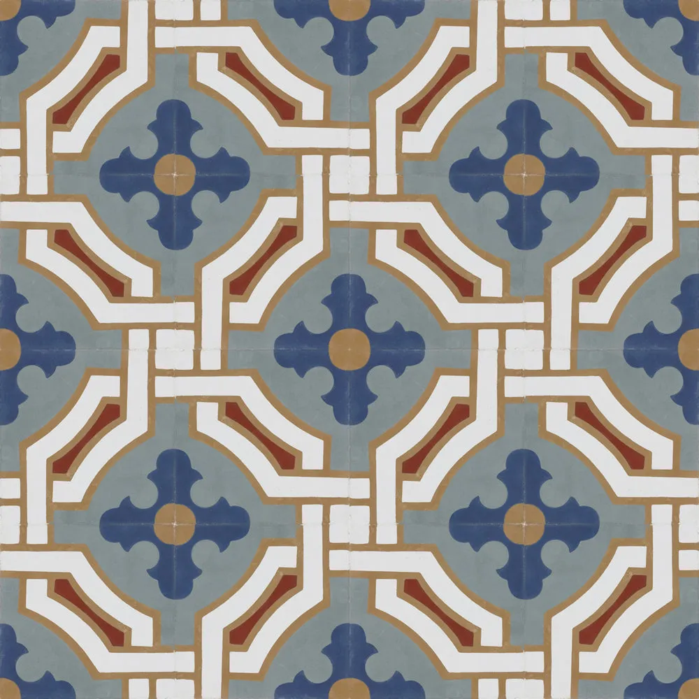 8x8 Palau - Barcelona Cement Decorative Floor Tile