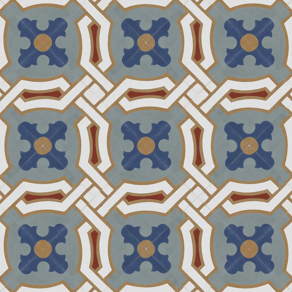 8x8 Palau - Barcelona Cement Decorative Floor Tile