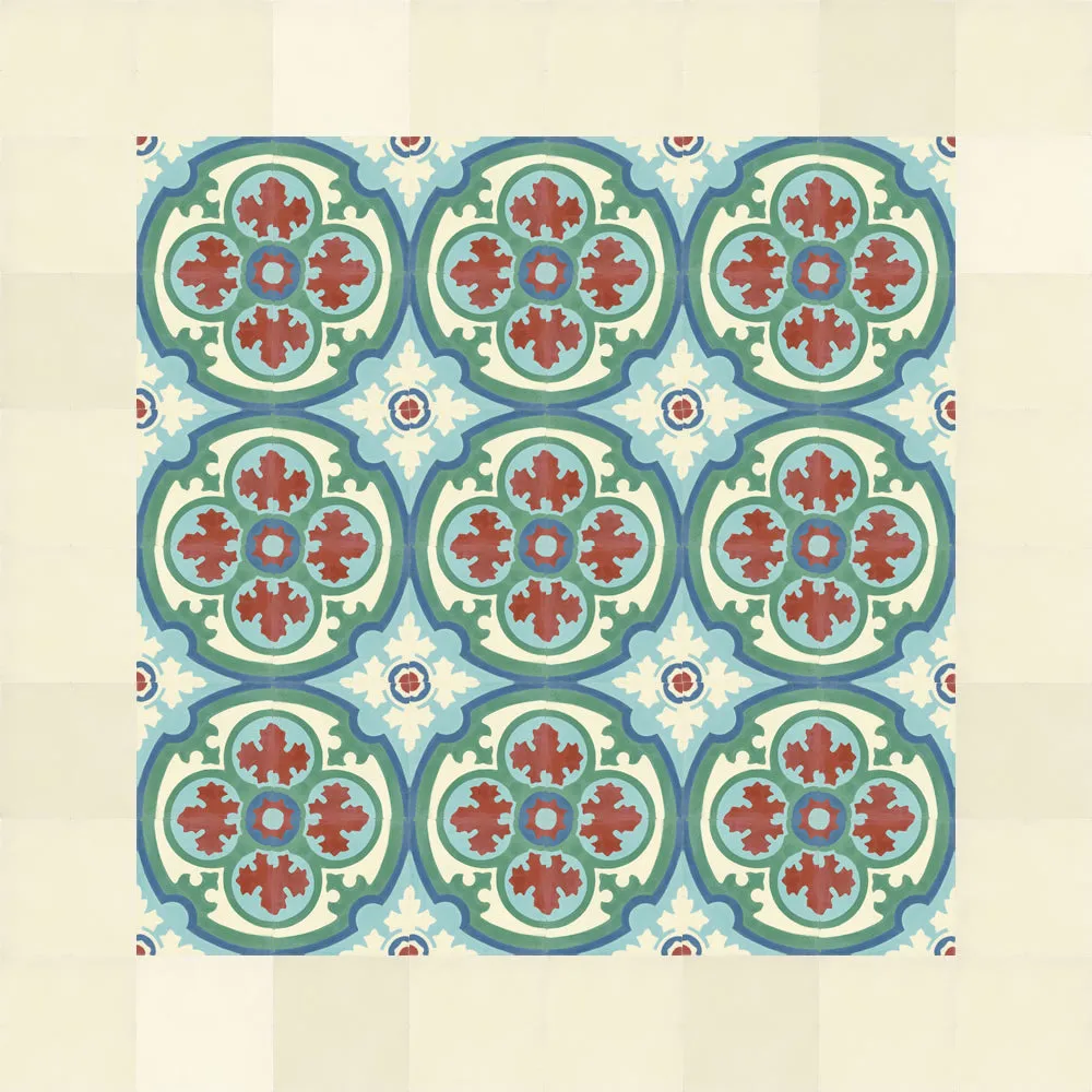 8x8 Subtle Yellow - Barcelona Cement Solid Floor Tile