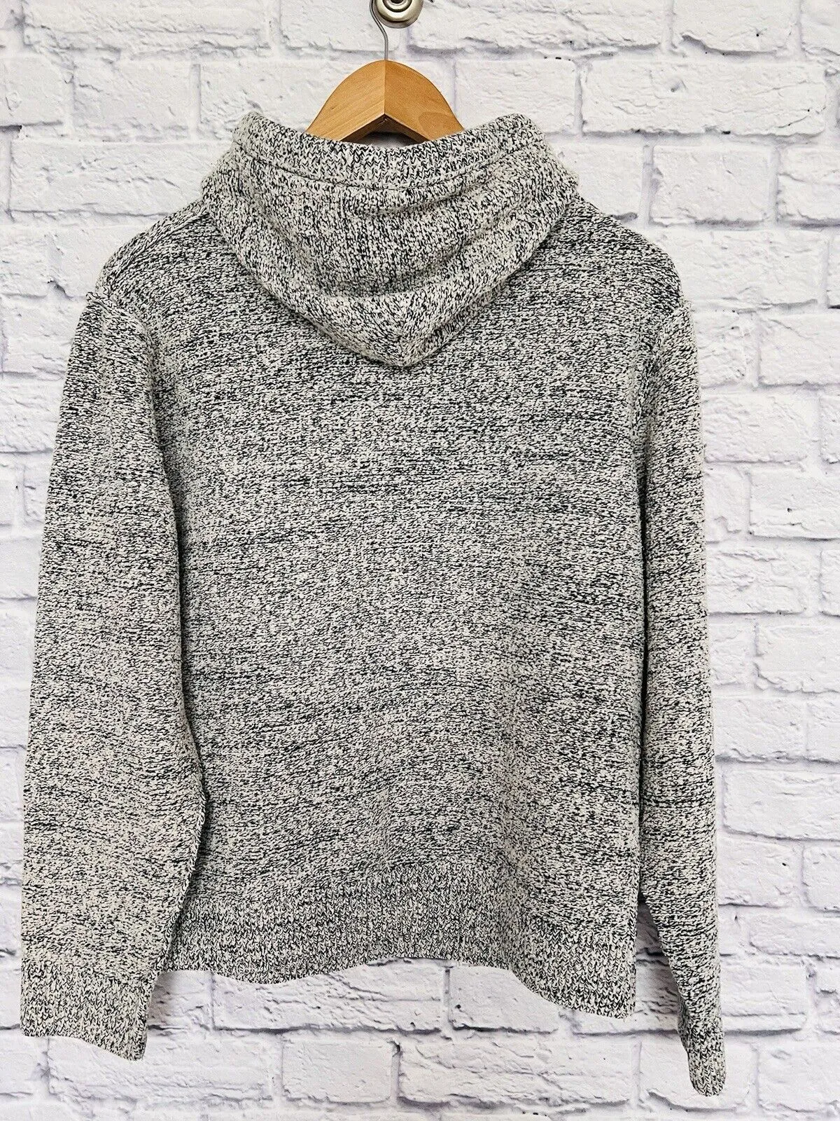 ABERCROMBIE & FITCH Warm Heavy Knit Sweater Sz S  Pullover Hood Pocket