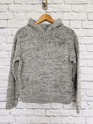 ABERCROMBIE & FITCH Warm Heavy Knit Sweater Sz S  Pullover Hood Pocket