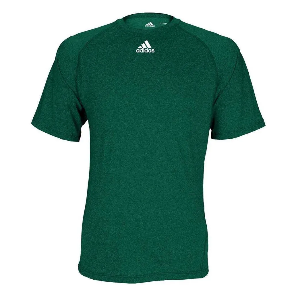 Adidas Climalite Short Sleeve Tee 2996, Dark Green Heather