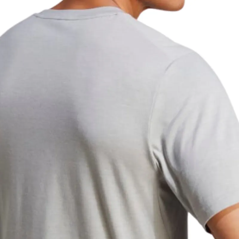 Adidas Medium Grey Heather / Black Train Essentials Feelready Logo Training Men Tennis Tee