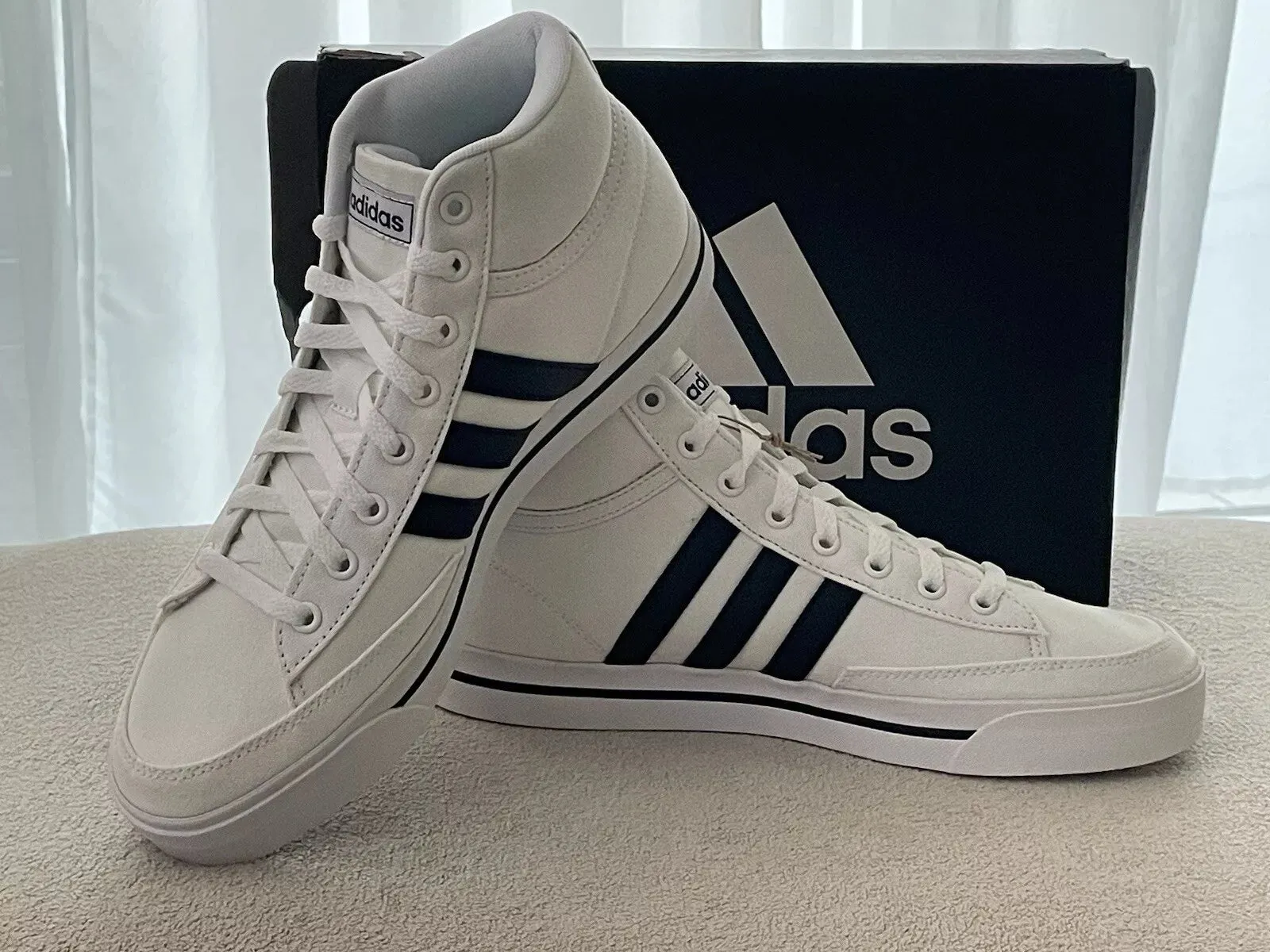 adidas Retrovulc Mid Canvas Skateboarding Shoes Core Black Mens
