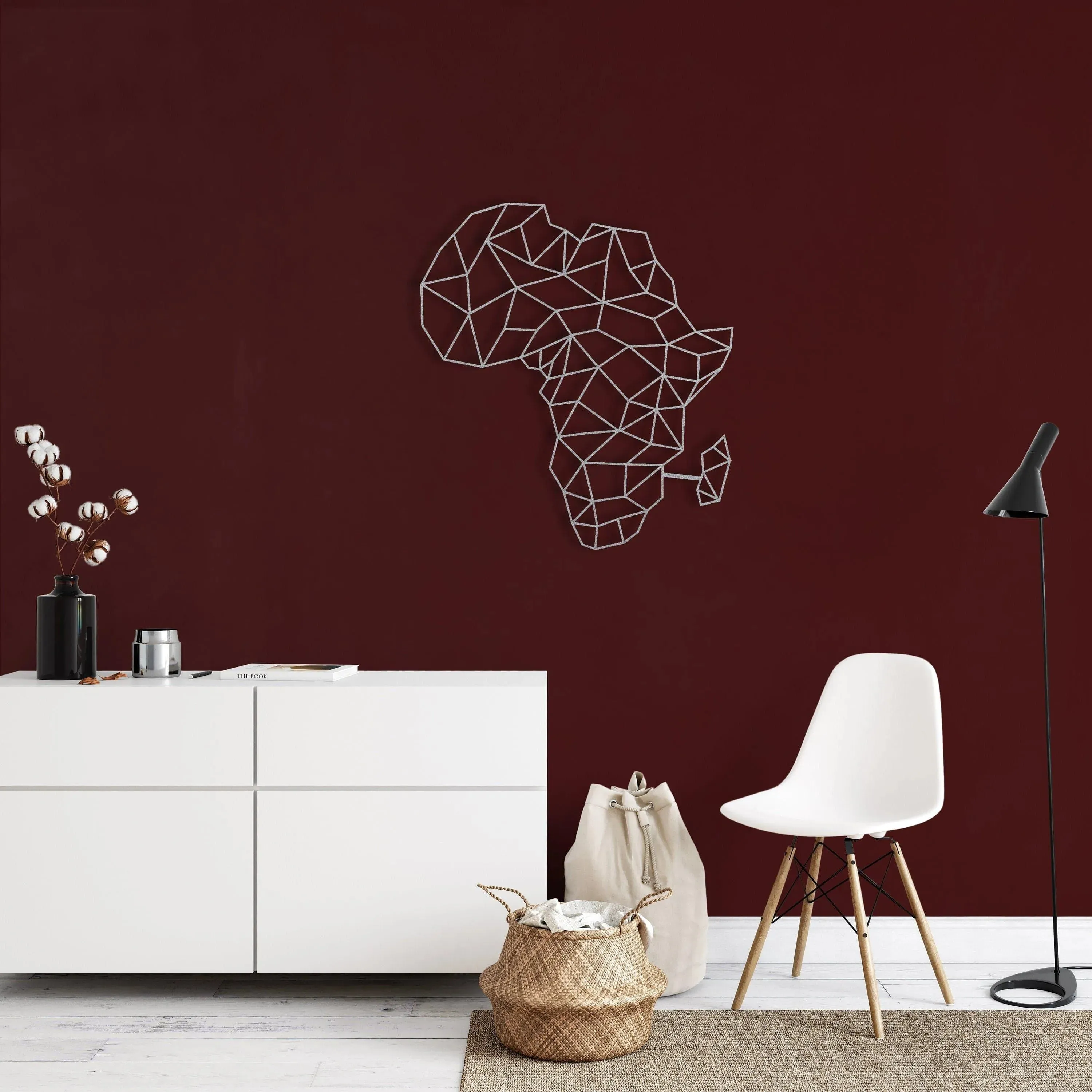 Africa Map Metal Wall Decor