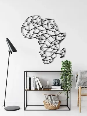 Africa Map Metal Wall Decor