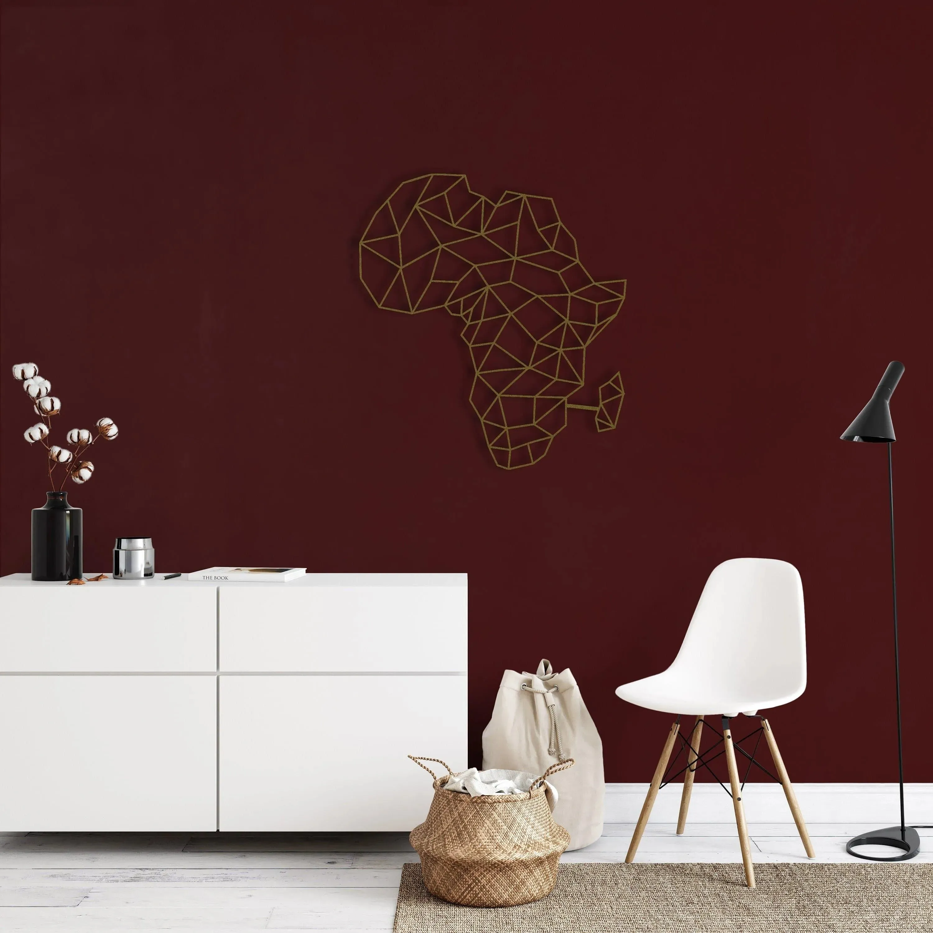Africa Map Metal Wall Decor