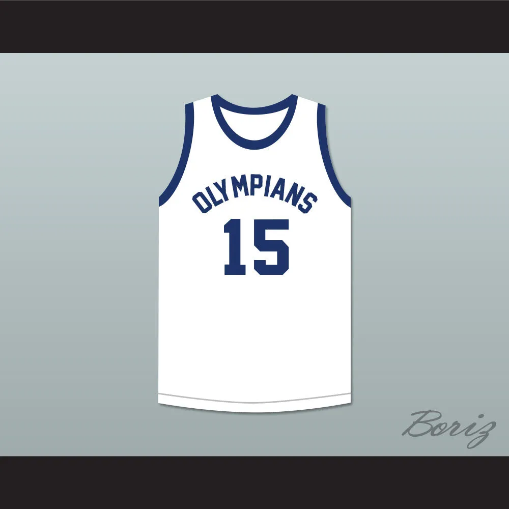 Alex Groza 15 Indianapolis Olympians Retro White Basketball Jersey