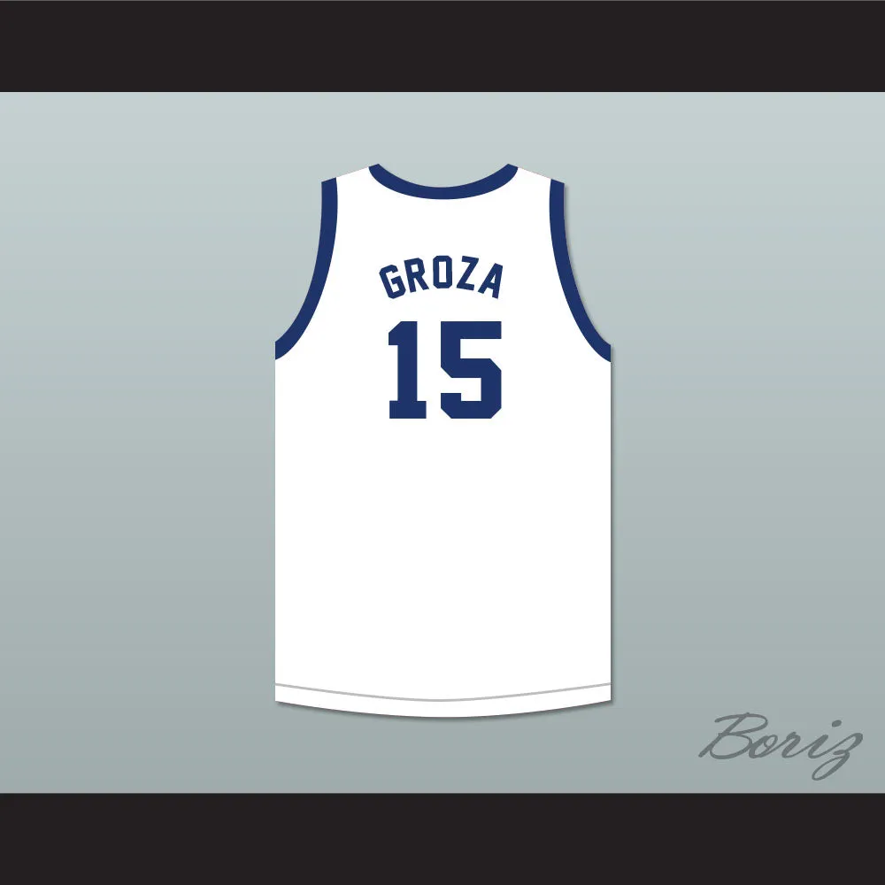 Alex Groza 15 Indianapolis Olympians Retro White Basketball Jersey