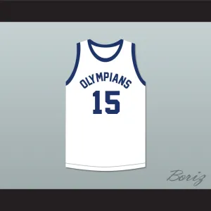 Alex Groza 15 Indianapolis Olympians Retro White Basketball Jersey