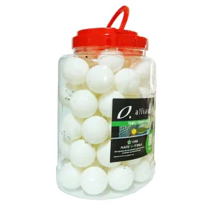 ALLIANCE TABLE TENNIS BALLS 40  ABS 1 STAR WHITE - BUCKET OF 60