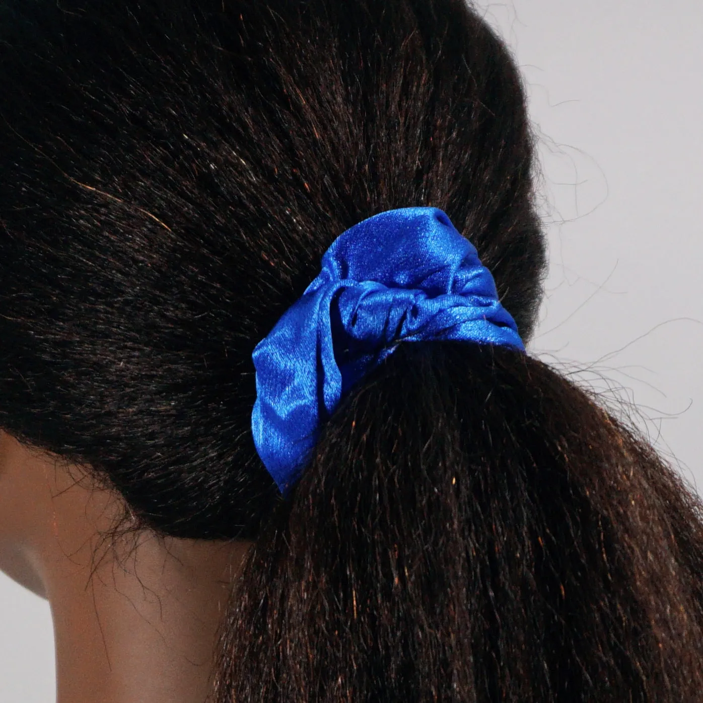 Amelia Beauty, Ocean Mix Imitation Silk Scrunchies, 4.5in Diameter, Gentle on Hair, Strong Hold, No Snag, No Dents or Creases. 6 Pack