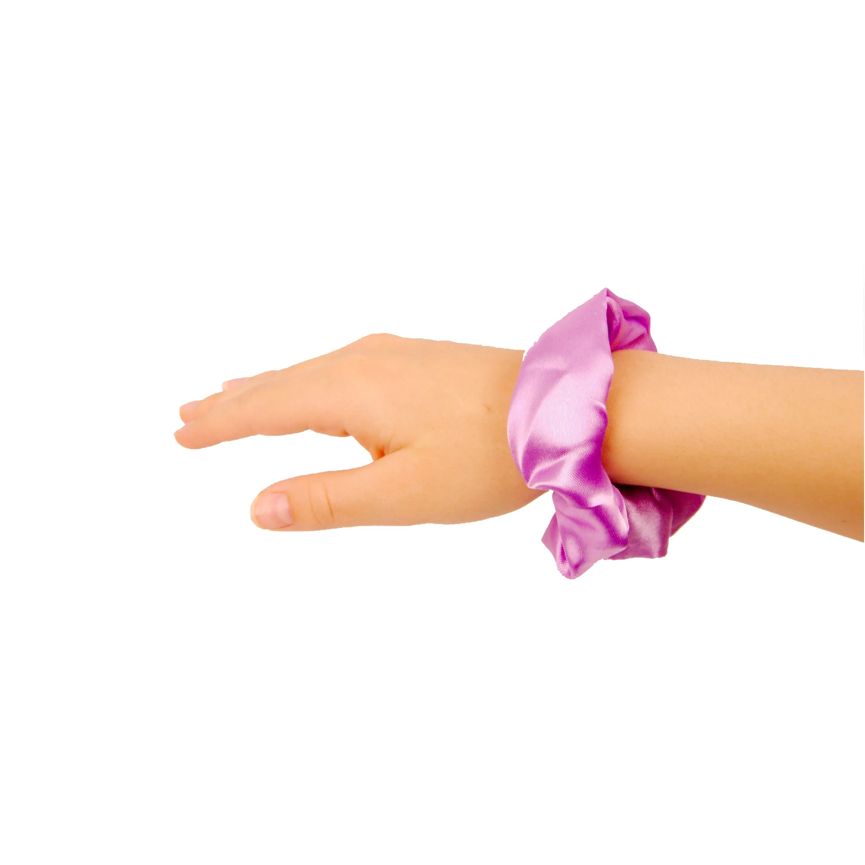 Amelia Beauty Products, Lavender Satin Scrunchies, 3.5in Diameter, Gentle on Hair, Strong Hold, No Snag, No Dents or Creases. 8 Pack