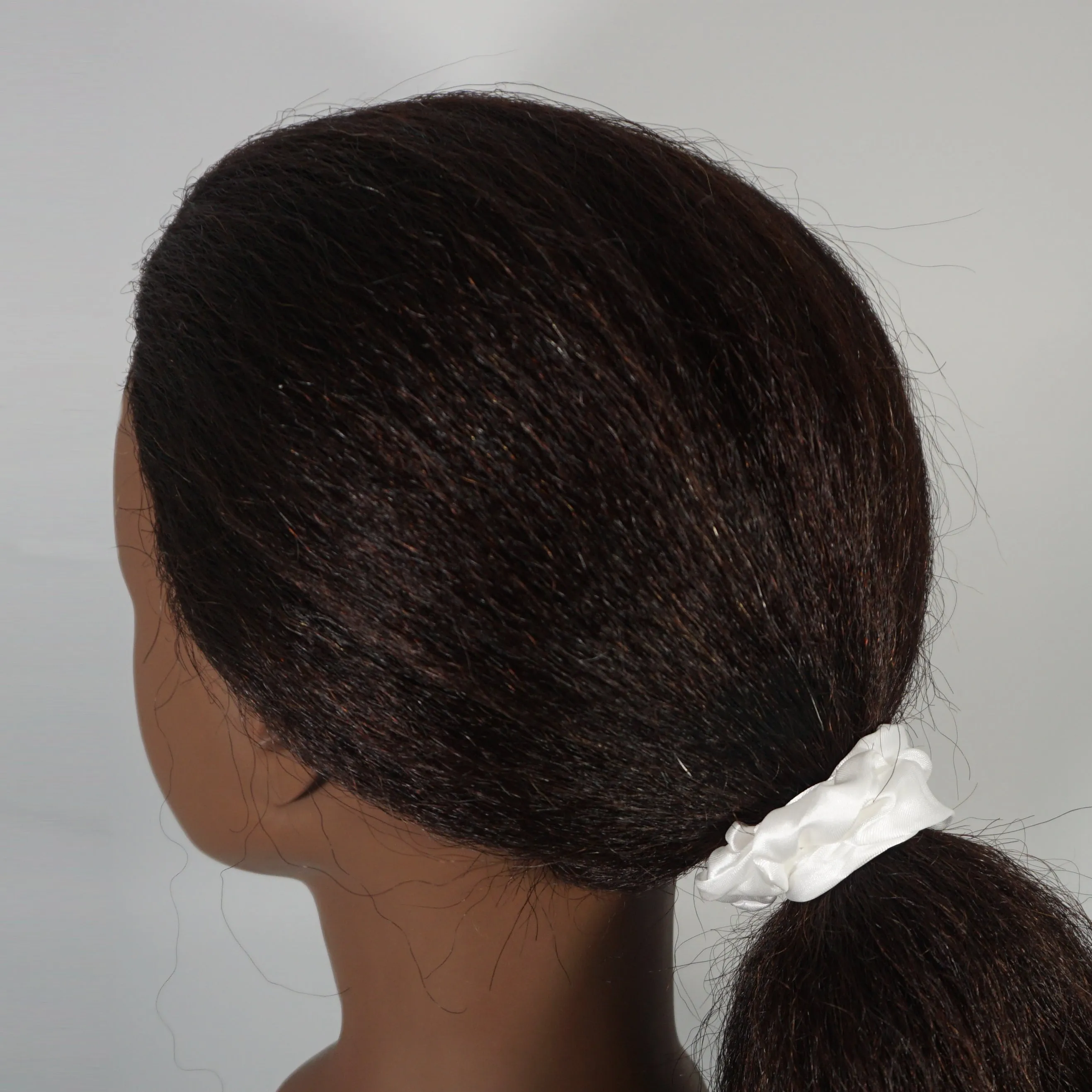 Amelia Beauty Products, White Satin Scrunchies, 3.5in Diameter, Gentle on Hair, Strong Hold, No Snag, No Dents or Creases. 8 Pack