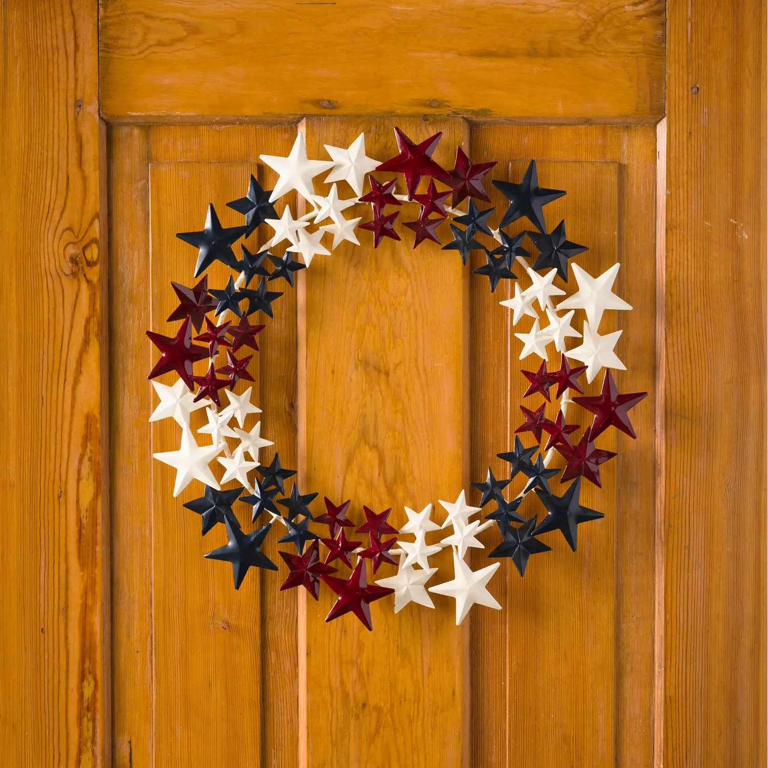 Americana Metal Stars Wreath,65c01
