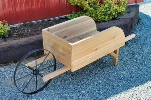 Amish Old Fashioned Wooden Wheelbarrow