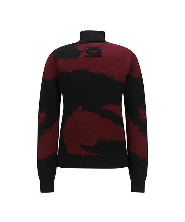 ANEW Golf: Women Cashmere Blend High Neck Sweater - Wine