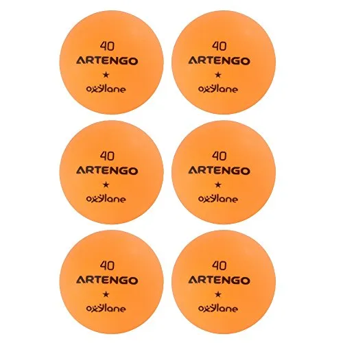 Artengo FB800 Table Tennis Balls Pack Of 6 - Orange