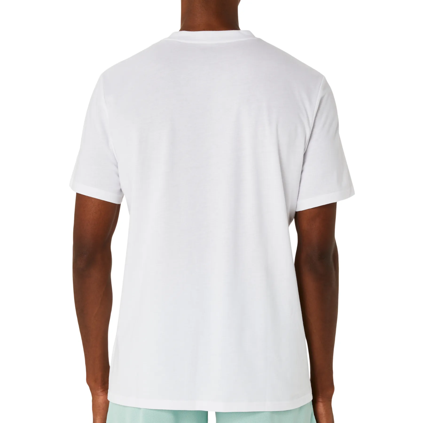 Asics Brilliant White Seasonal Logo Graphic Short Sleeve Men Tennis Top