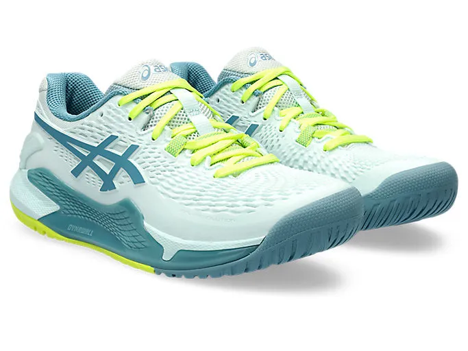 Asics Women's GEL-RESOLUTION 9 CPS Shoes in Soothing Sea/Gris Blue