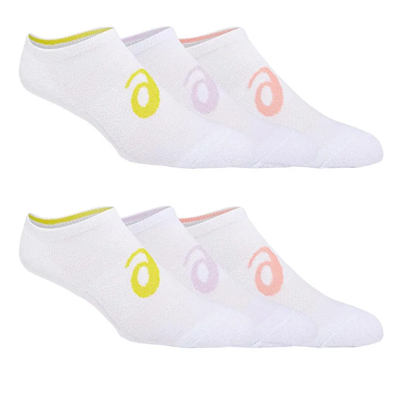 Asics Women's Invasion No Show Socks 6 Pack (Brilliant White)