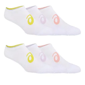 Asics Women's Invasion No Show Socks 6 Pack (Brilliant White)