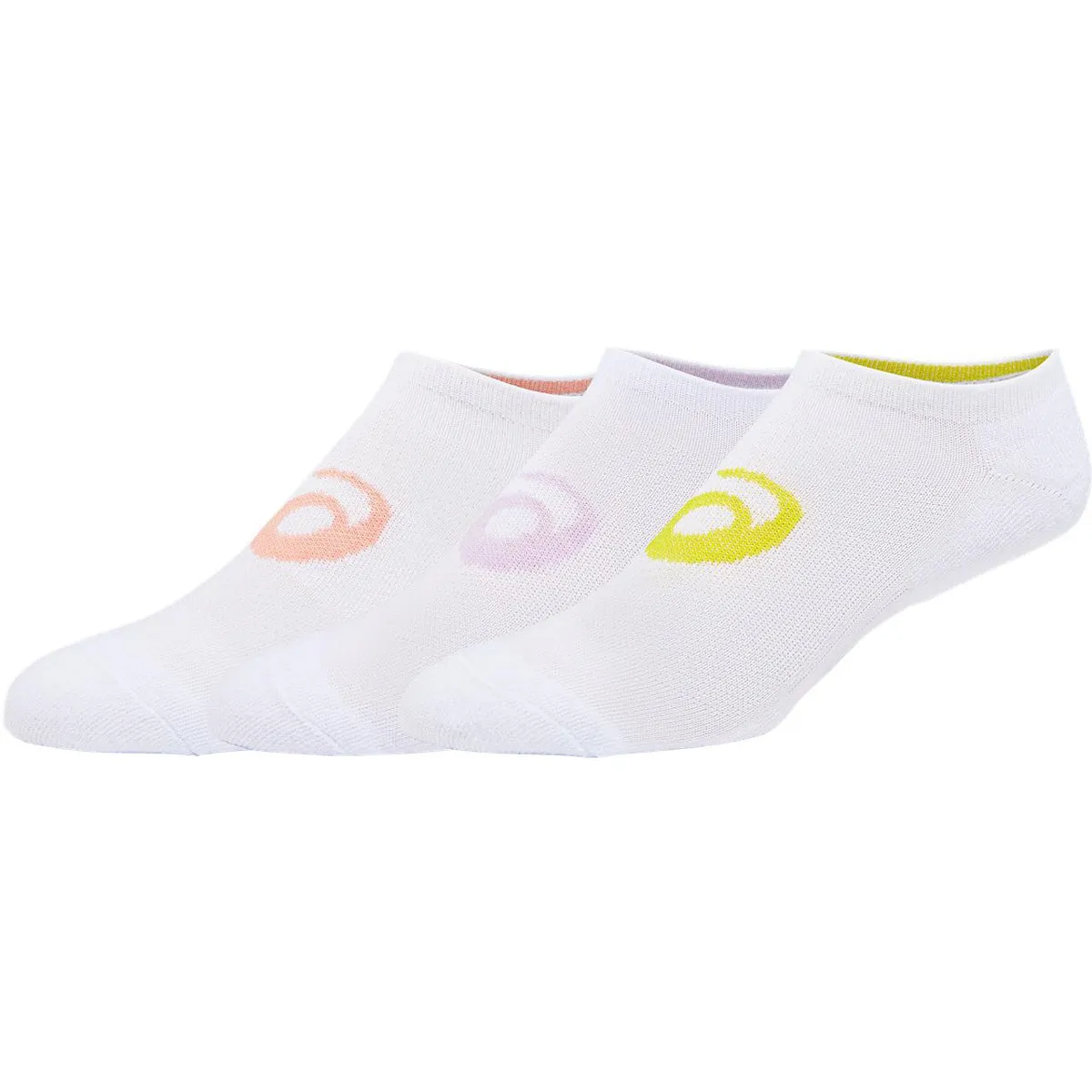 Asics Women's Invasion No Show Socks 6 Pack (Brilliant White)