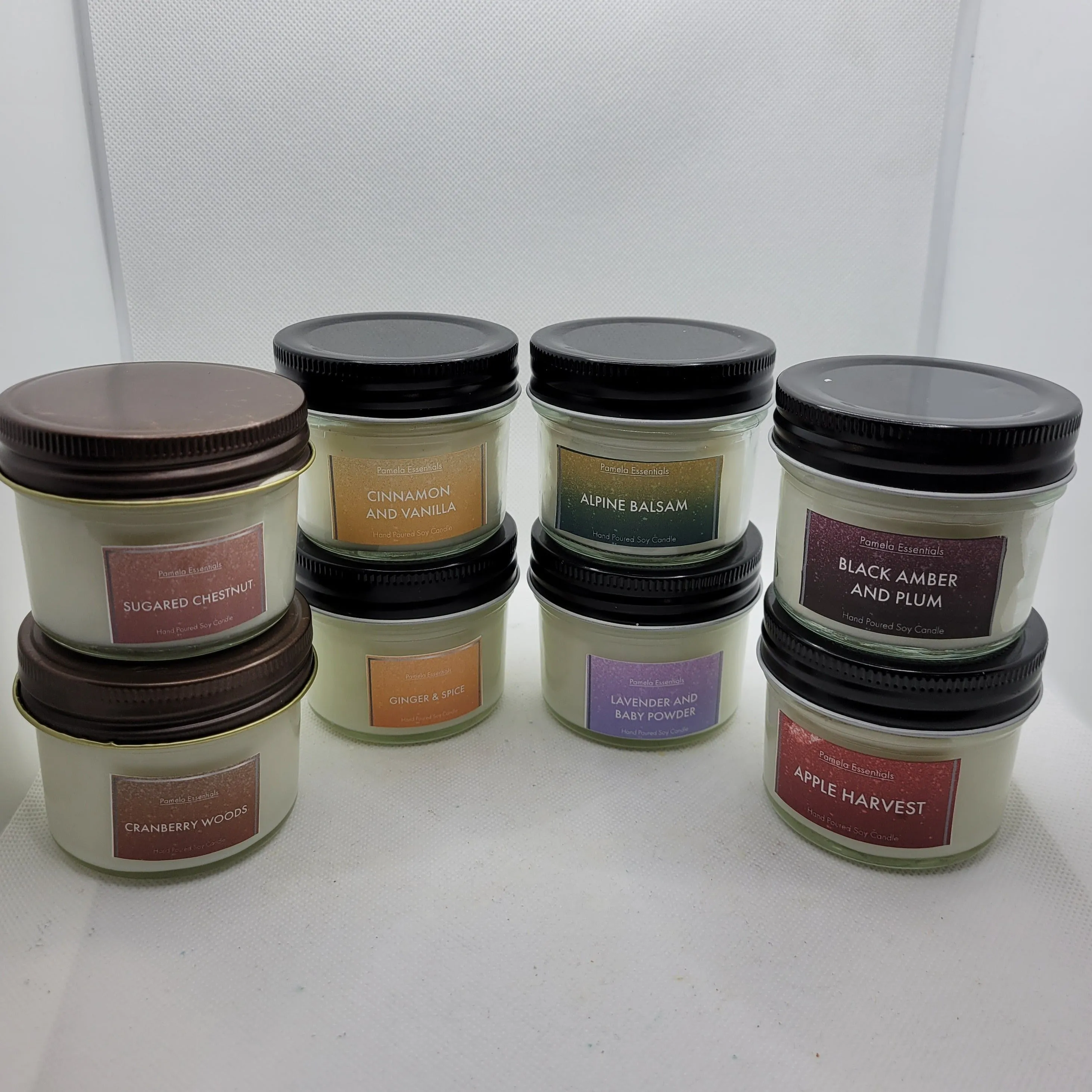 Assorted Hand Poured Soy Candles (Set of 4) 4 oz
