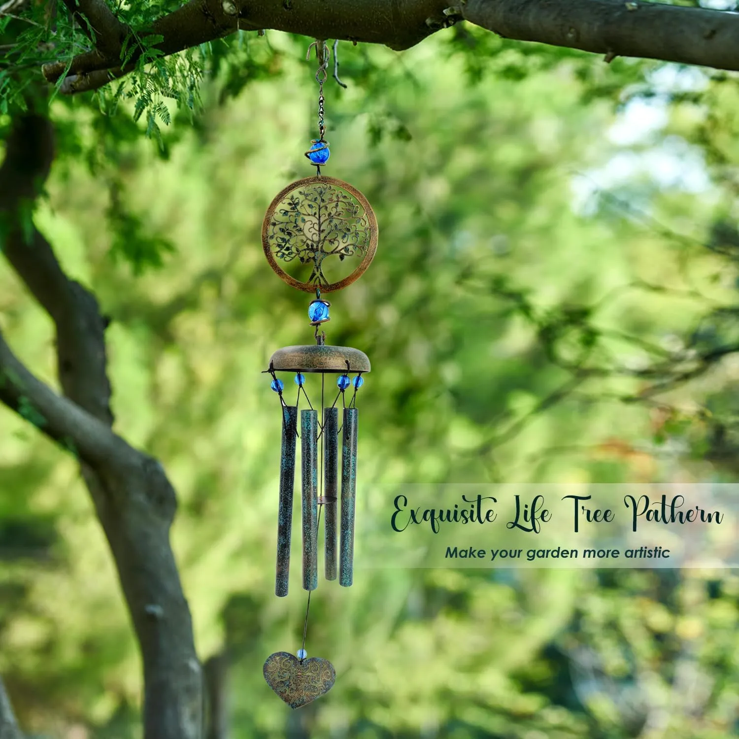 ASTARIN Sympathy Wind Chimes Outdoor Large Deep Tone,36" Handmade Wind Chimes Tu