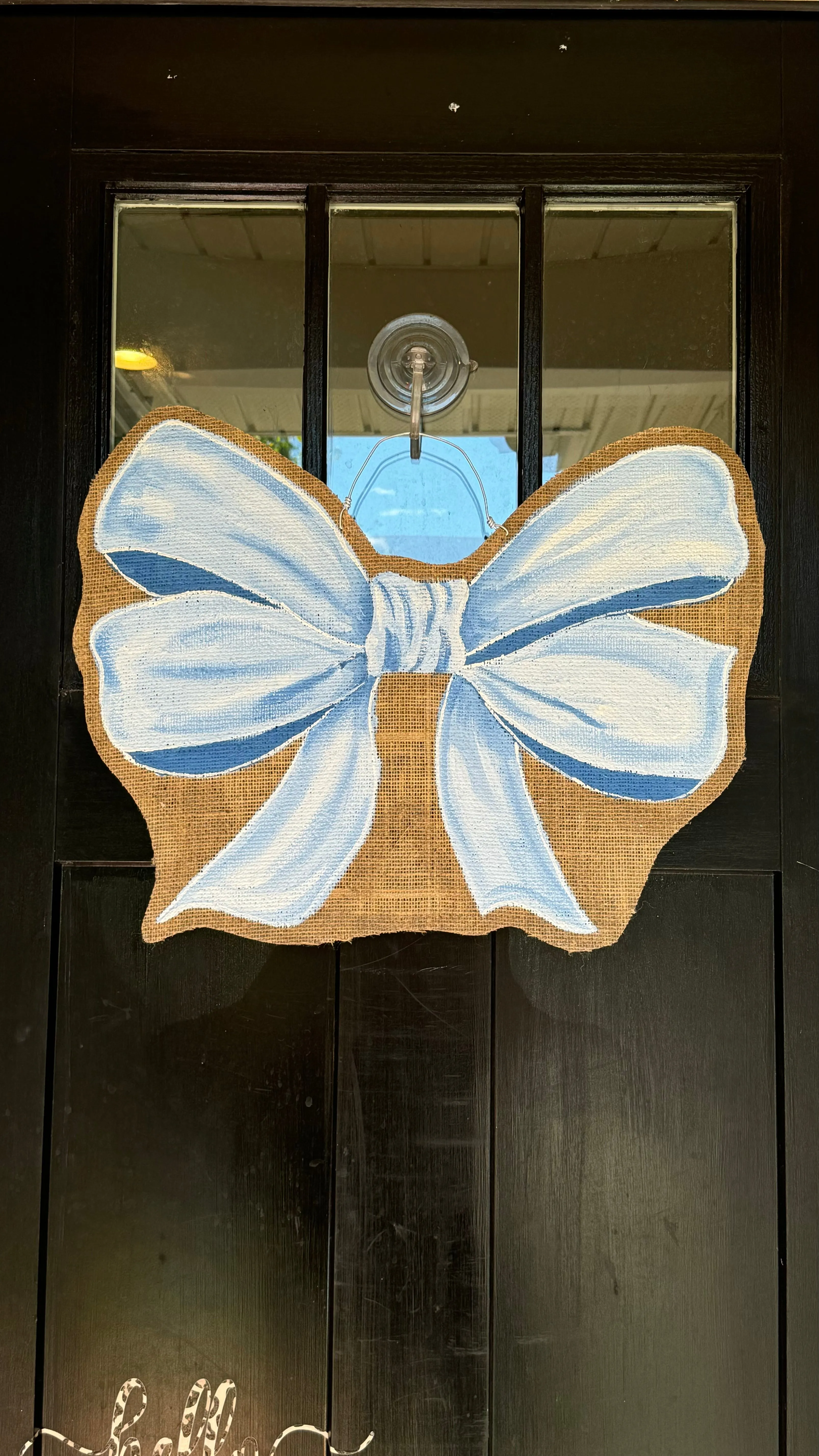 Baby Blue Bow Door Hanger