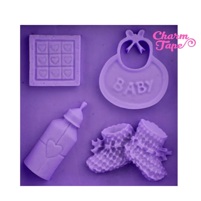 Baby Shower Theme Food Graded Silicone Mold for Cake, Fondant, Cake Decorating Supplies H1812