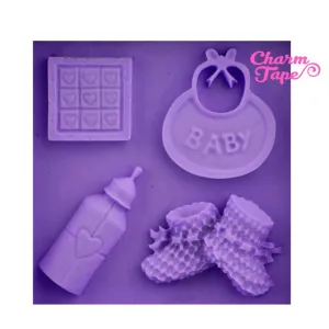 Baby Shower Theme Food Graded Silicone Mold for Cake, Fondant, Cake Decorating Supplies H1812