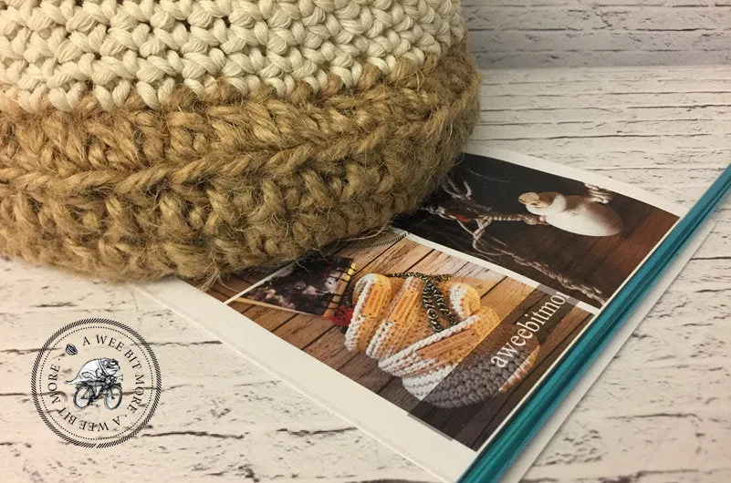 Basket Storage Vegan Ecru & Tan