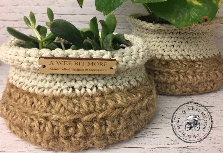 Basket Storage Vegan Ecru & Tan