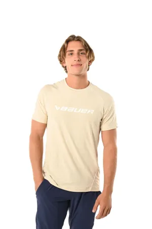 Bauer FLC Training Mens Shortsleeve Shirt - Oat
