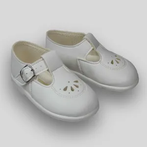 Baypods First Walker Shoes - Hard Sole White T Bar
