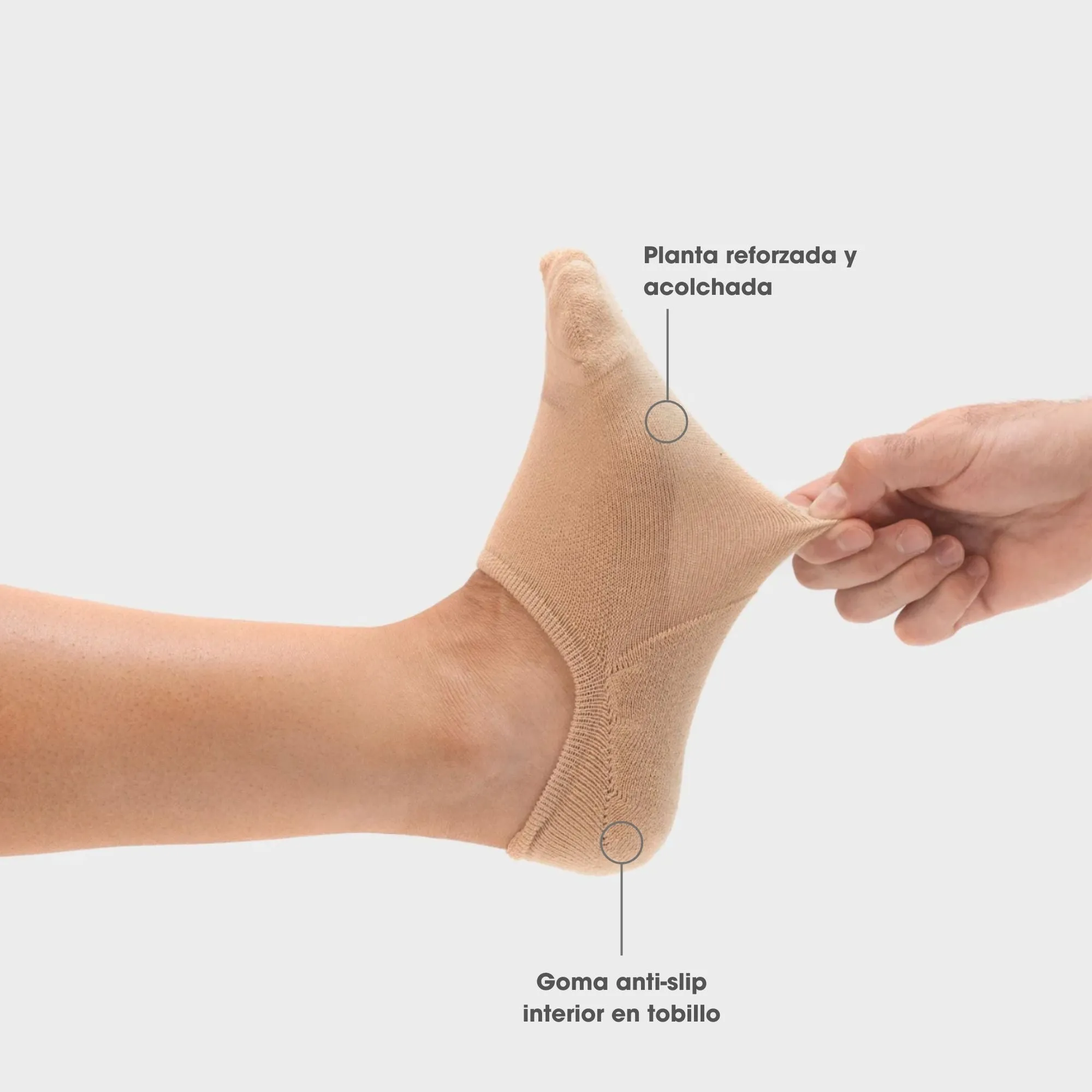 Beige Invisible Sock